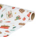 Frunner decorativ de masă – 180 x 28 cm – 70% poliester, 30% bumbac – model cadouri, alb Best CarHome