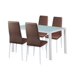 Leziter Set de masă Liana 4 1 maro Mobalis Homvera