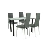 Leziter Set de masă Mezza 4 1 gri-gri Mobalis Homvera