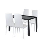 Leziter Set de masă Nicole 4 1 alb Mobalis Homvera