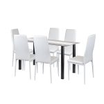 Leziter Set de masă Norman 6 1 alb Mobalis Homvera
