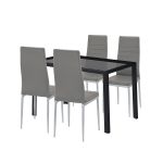 Leziter Set de masă Rowan 4 1 gri-gri Mobalis Homvera