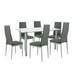 Leziter Set de masă Verna 6 1 gri-gri Mobalis Homvera