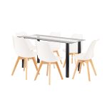 Leziter Set de masă Zelma 6 1 alb Mobalis Homvera