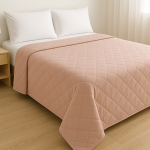 Cuvertura de pat velour, Somnart, 220x240 cm, cappucino Relax KipRoom