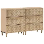 Dulapuri laterale, 2 buc., 60x33x75 cm, lemn masiv de mango GartenMobel Dekor