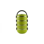 Recipiente pentru transport mancare, plastic, set 4 buc, verde, 4x500 ml, Perfect Home GartenVIP DiyLine