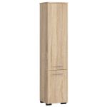 Dulap baie tip coloana cu 2 usi si 5 rafturi, PAL laminat, 30x30x140 cm, stejar sonoma Household NewTrend
