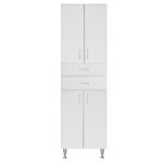 Leziter Dulap înalt Bianca Plus 60 cu 4 uși, 2 sertare, alb lucios Mobalis Homvera