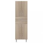 Leziter Dulap înalt Bianca Plus 60 cu 4 uși, 2 sertare, culoare stejar sonoma Mobalis Homvera