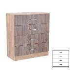 Leziter Comodă Miami cu 4 sertare 80x92 cm stejar York-stejar Sonoma Mobalis Homvera