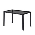 Leziter Masă pătrată din sticlă Clara 120 cm, neagră Mobalis Homvera