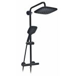 Logé Set de duș Vesuvio BL negru cu baterie termostatică Mobalis Homvera