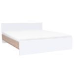 Leziter Pat dublu Miami fără cadru 180x200 cm alb-stejar sonoma Mobalis Homvera