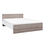 Leziter Pat dublu Miami fără cadru de pat 160x200 cm stejar York-alb Mobalis Homvera