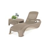 Curver Set șezlonguri de grădină Atlantic cu masă Corfu Mobalis Homvera