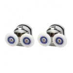 Kerra Rolă dublă mică superioară pentru cabină de duș CHZ3, 2 buc., cromată Mobalis Homvera