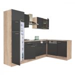 Leziter Dulap de bucătărie de colț Yorki 280 cu congelator superior și frigider Mobalis Homvera