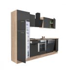 Leziter Mobilă de bucătărie Yorki 280 cu cuptor inferior și frigider cu congelator superior Mobalis Homvera