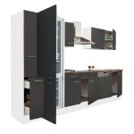 Leziter Mobilă de bucătărie Yorki 310 cu congelator inferior și frigider Mobalis Homvera