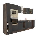 Leziter Mobilă de bucătărie Yorki 310 cu cuptor și cuptor cu microunde Mobalis Homvera