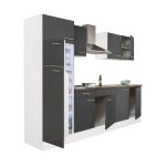Leziter Mobilier de bucătărie Yorki 270 cu frigider cu congelator superior Mobalis Homvera
