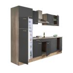 Leziter Mobilier de bucătărie Yorki 270 cu frigider cu congelator superior Mobalis Homvera