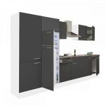 Leziter Mobilă de bucătărie Yorki 330 cu frigider cu congelator superior Mobalis Homvera