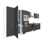 Leziter Mobilă de bucătărie Yorki 430 cu congelator inferior și frigider Mobalis Homvera