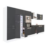 Leziter Mobilă de bucătărie Yorki 430 cu frigider cu congelator superior Mobalis Homvera