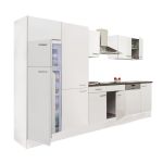 Leziter Mobilier de bucătărie Yorki 340 cu frigider cu congelator superior Mobalis Homvera