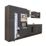 Leziter Mobilier de bucătărie Yorki 360 cu frigider cu congelator superior Mobalis Homvera