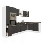 Leziter Unitate de bucătărie de colț Yorki 310 cu cuptor și cuptor cu microunde Mobalis Homvera