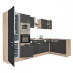 Leziter Unitate de bucătărie de colț Yorki 340 cu congelator inferior și frigider Mobalis Homvera