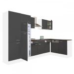 Leziter Unitate de bucătărie de colț Yorki 340 cu congelator superior și frigider Mobalis Homvera