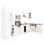 Leziter Unitate de bucătărie de colț Yorki 370 cu congelator superior și frigider Mobalis Homvera