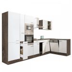 Leziter Unitate de bucătărie de colț Yorki 370 cu cuptor și cuptor cu microunde Mobalis Homvera