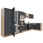 Leziter Unitate de bucătărie de colț Yorki 430 cu congelator inferior și frigider Mobalis Homvera