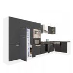 Leziter Unitate de bucătărie de colț Yorki 430 cu congelator superior și frigider Mobalis Homvera