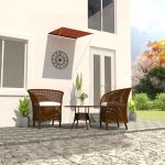 Copertină retractabilă, portocaliu și maro, 100 x 150 cm GartenMobel Dekor