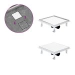 Rigolă de duș capac plat gresie 2-în-1 28x28 cm oțel inoxidabil GartenMobel Dekor