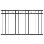 Panou de gard din oțel 1,7x0,8 m negru GartenMobel Dekor