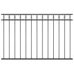 Panou de gard din oțel 1,7x1 m negru GartenMobel Dekor