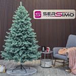 Brad artificial Christmas Deluxe by Sersimo, Kovalivka Select argintiu, integral 3D, 210 cm Household NewTrend