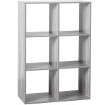 Etajera 5Five Mix n&apos;Modul cu 6 compartimente, PAL, 68x32x101 cm, gri Household NewTrend