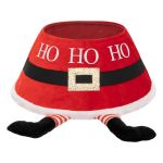 Husa decorativa tip fusta pentru bradul de Craciun, cu picioare spiridus, diametru 56 cm, rosu Household NewTrend