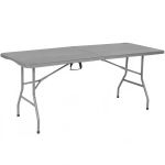 Masa dreptunghiulara pliabila multifunctionala, 180x70x74cm, gri Household NewTrend
