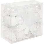 Set decoratiuni Craciun, 44 piese, cu globuri, ghirlanda si varf de brad, ab Household NewTrend