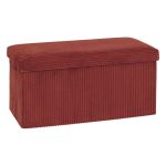 Taburet dublu pliabil Atmosphera Arum din material tip catifea raiat, 76x38x38 cm, ambra Household NewTrend