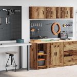 Dulapuri de garaj 2 buc Lemn vechi Lemn prelucrat GartenMobel Dekor